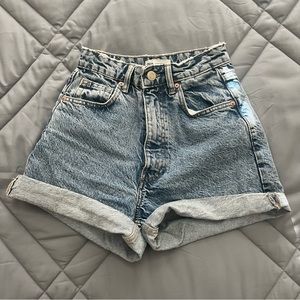 Zara High Rise Mom Shorts size 2